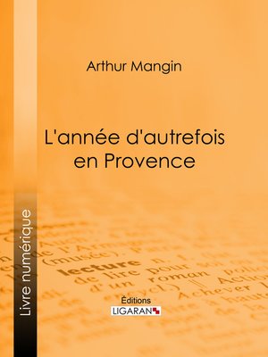 cover image of L'année d'autrefois en Provence